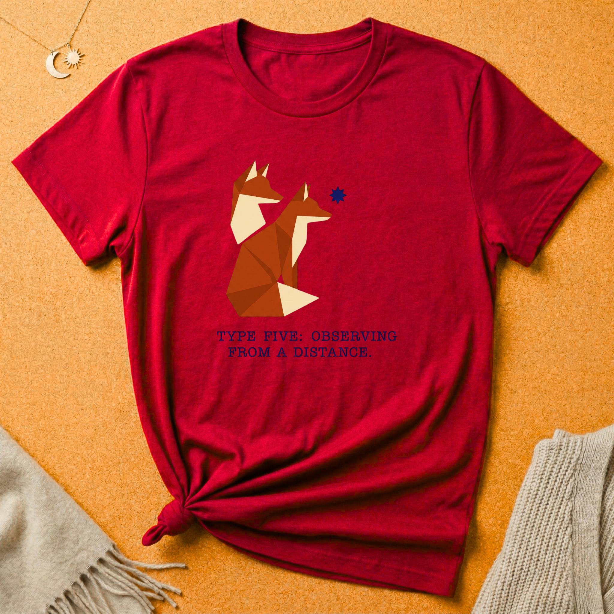 Enneagram Type 5: Observing From a Distance Fox Tee