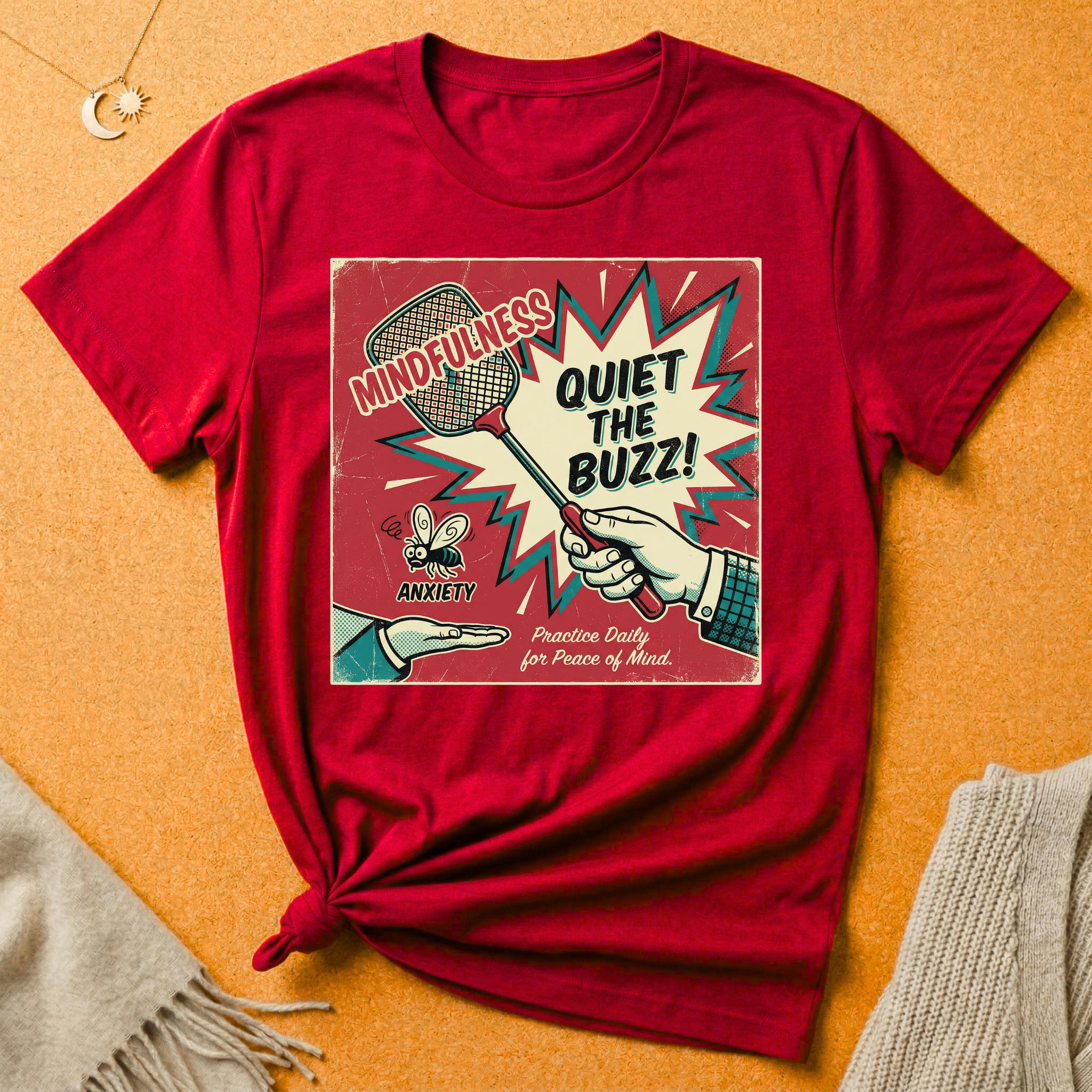 Quiet the Buzz! With Swatter Vintage Ad Tee