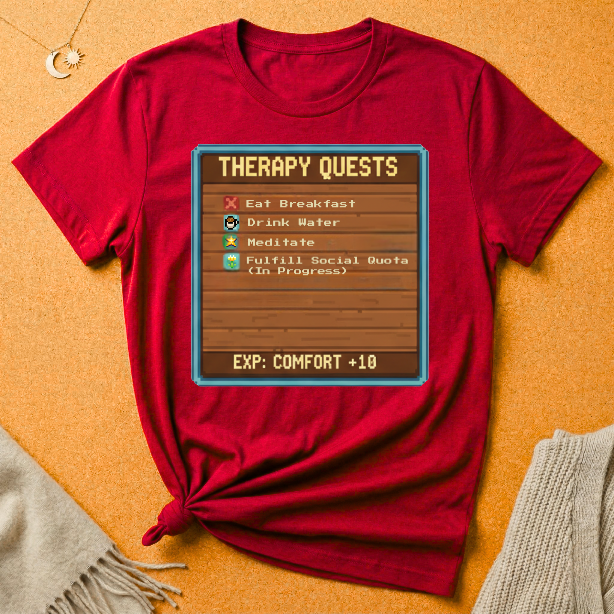 Old School Game Therapy Quests Tee