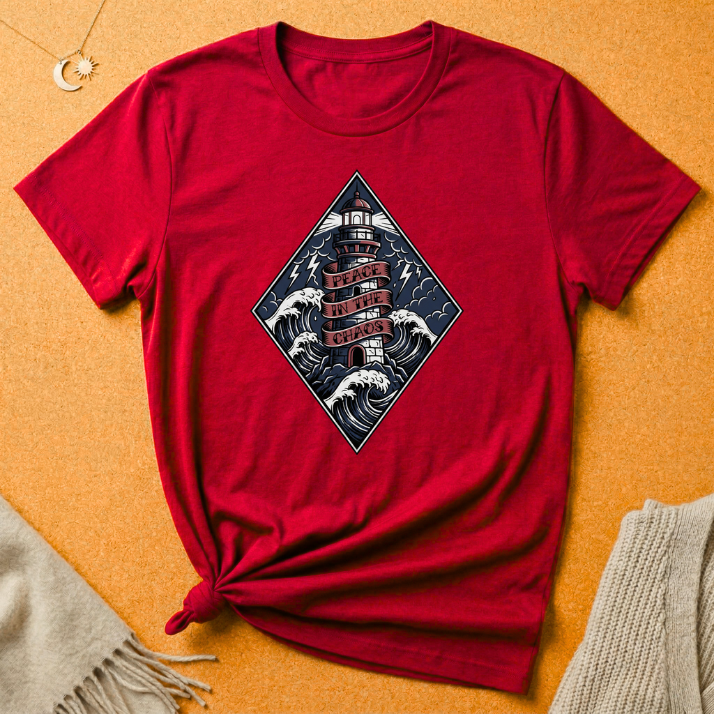 Lighthouse Peace in the Chaos Tee