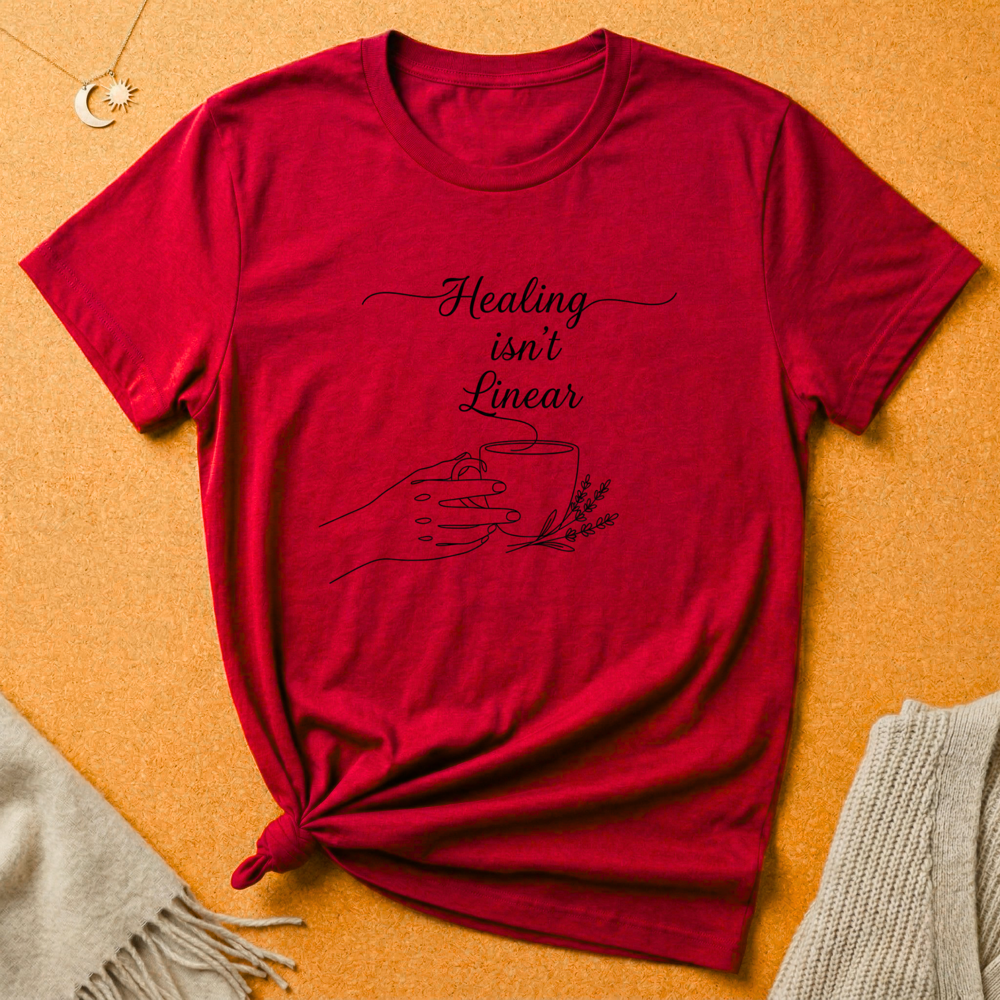 Healing isn't Linear with Coffee Cup Tee