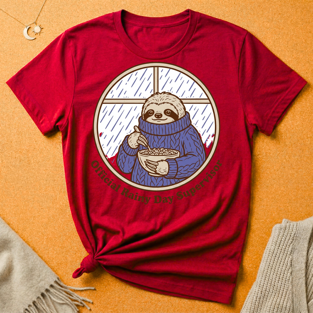 Sloth Official Rainy Day Supervisor Tee