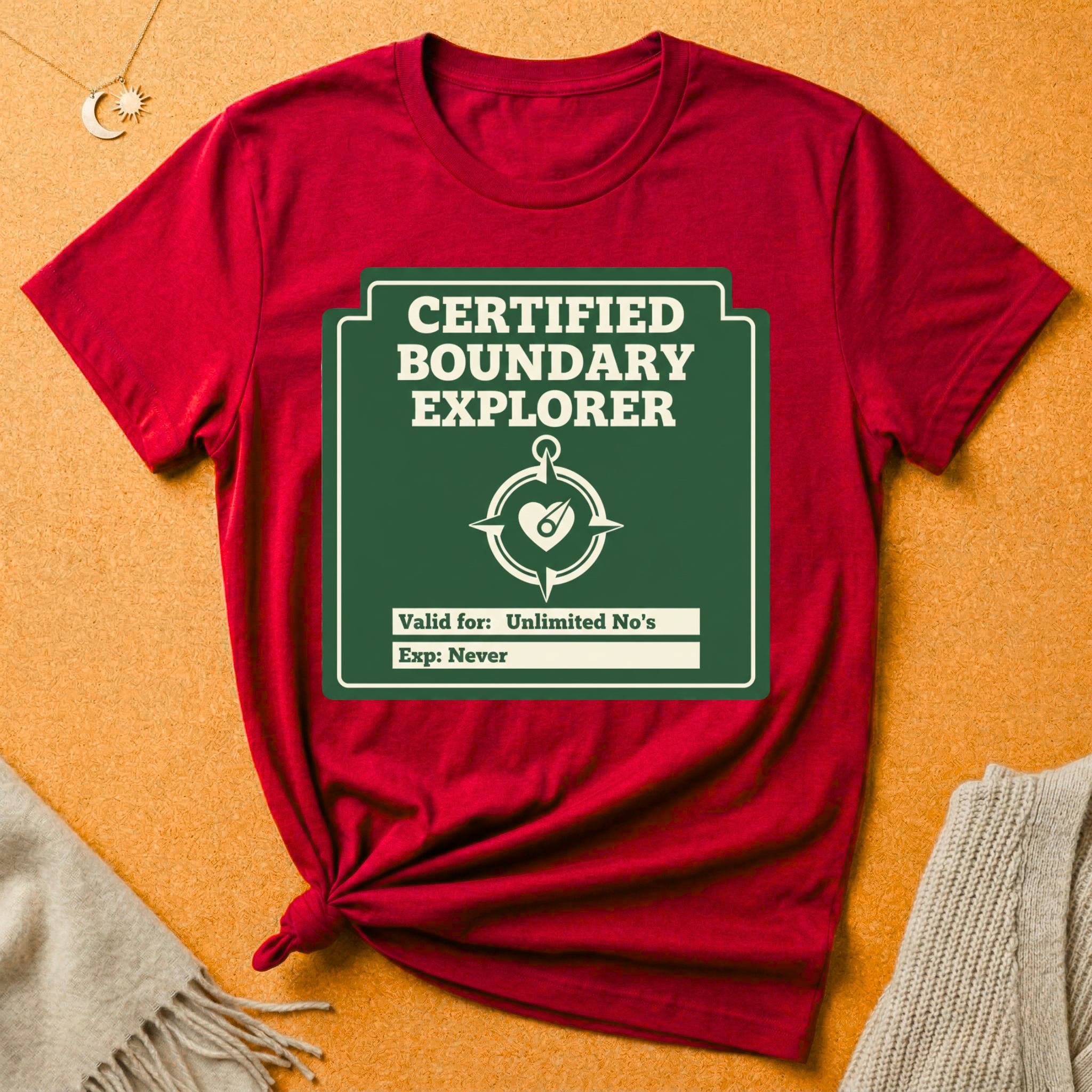 Certified Boundary Explorer with compass Tee
