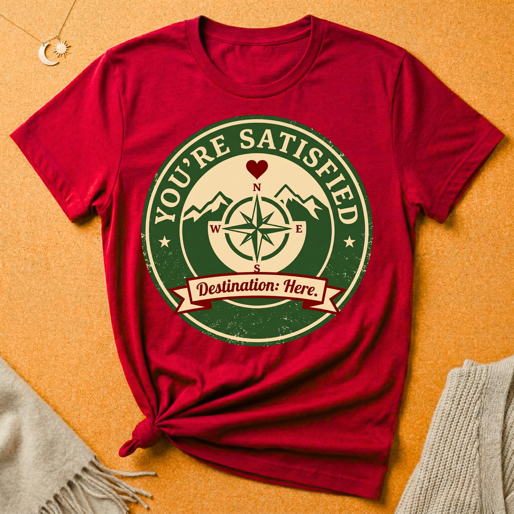 You're Satisfied Compass Enneagram Seven Core Want Tee