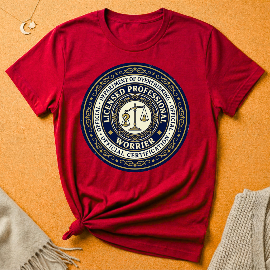 Dept. of Overthinking Official Certification Tee