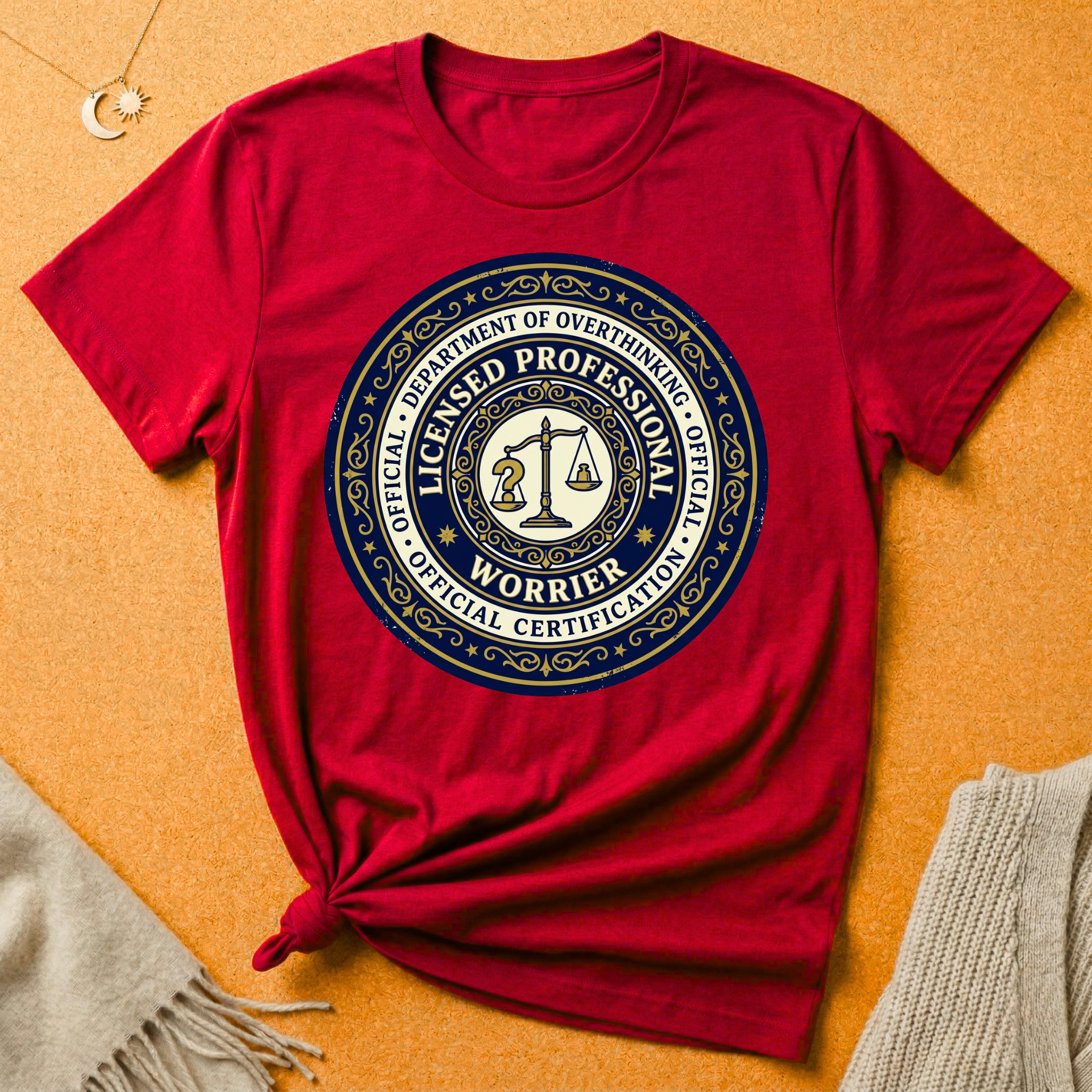Dept. of Overthinking Official Certification Tee