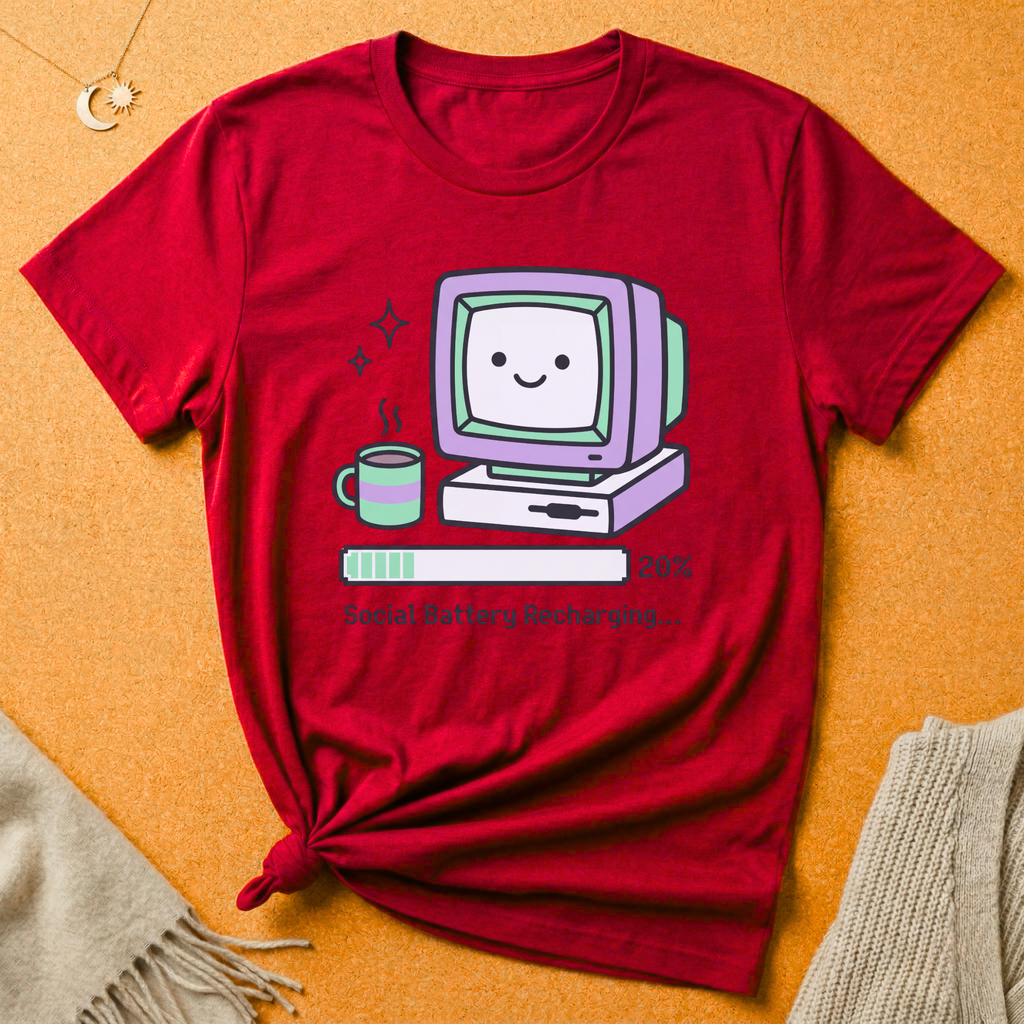 Social Battery Recharging Computer Tee