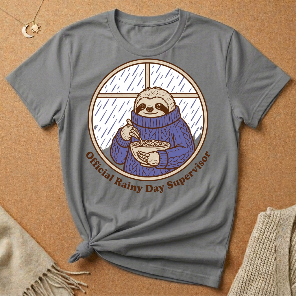 Sloth Official Rainy Day Supervisor Tee