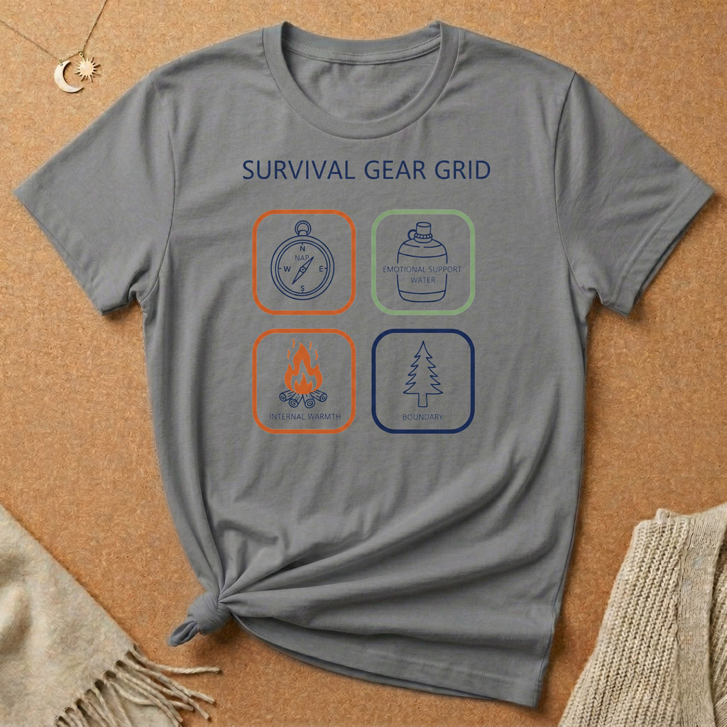 Survival Gear Grid (for the emotionally intelligent) Tee