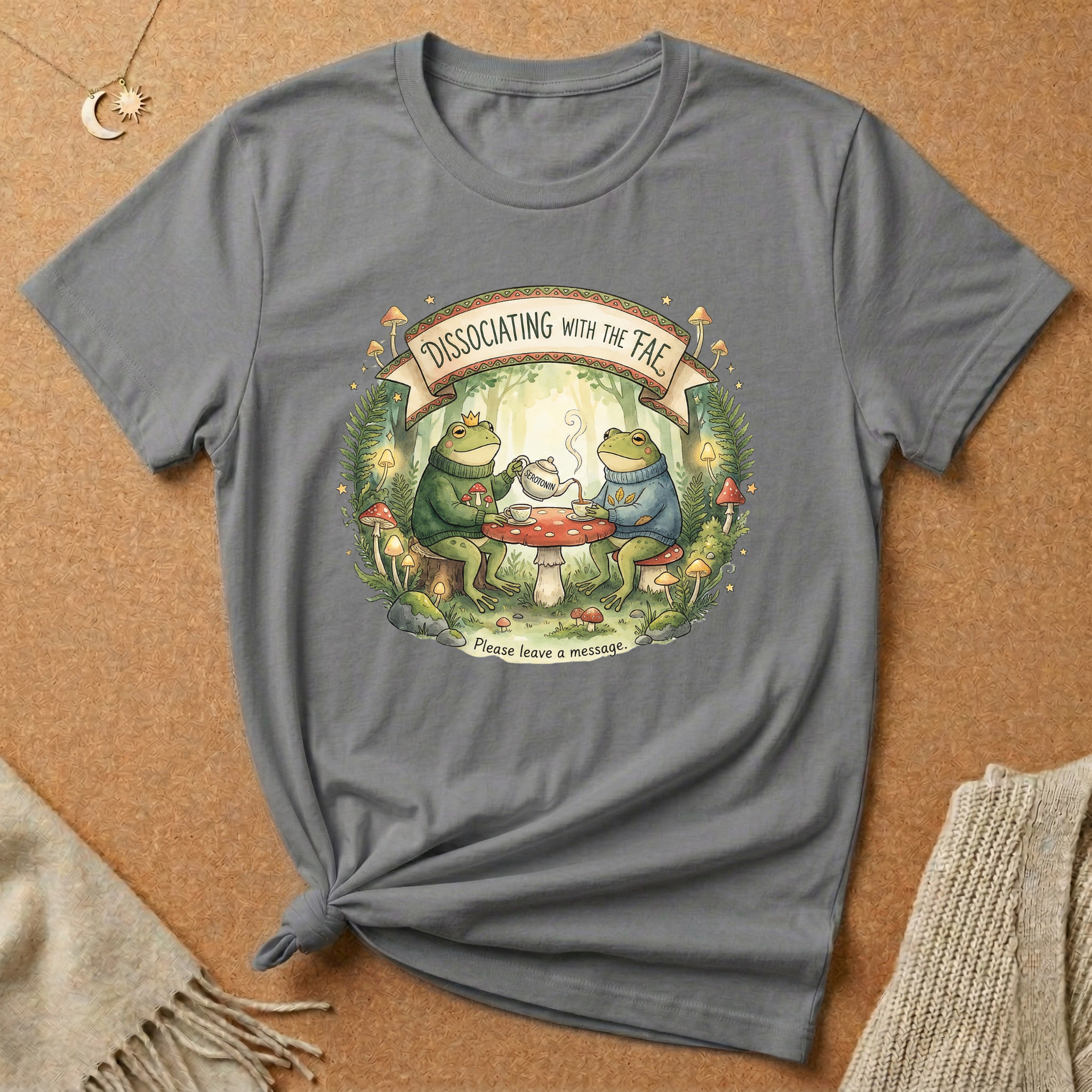 Dissociating with the Fae (Please Leave a Message) Frog Wilderkind Tee