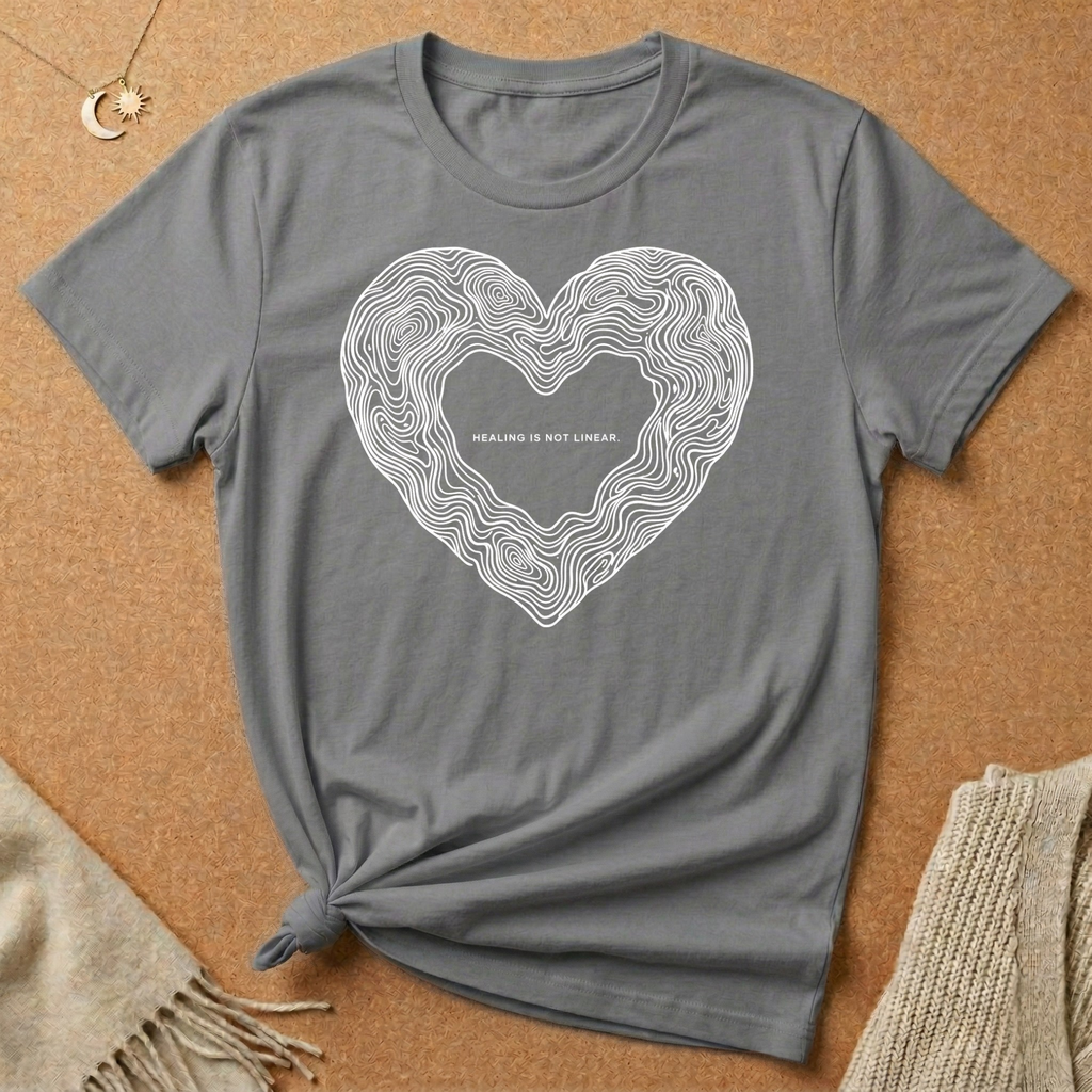 Heart Topography Healing Is Not Linear Tee