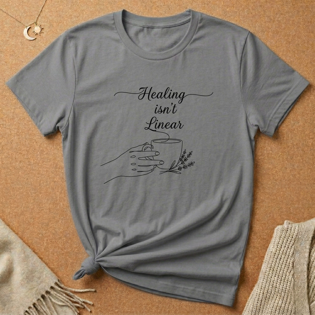 Healing isn't Linear with Coffee Cup Tee