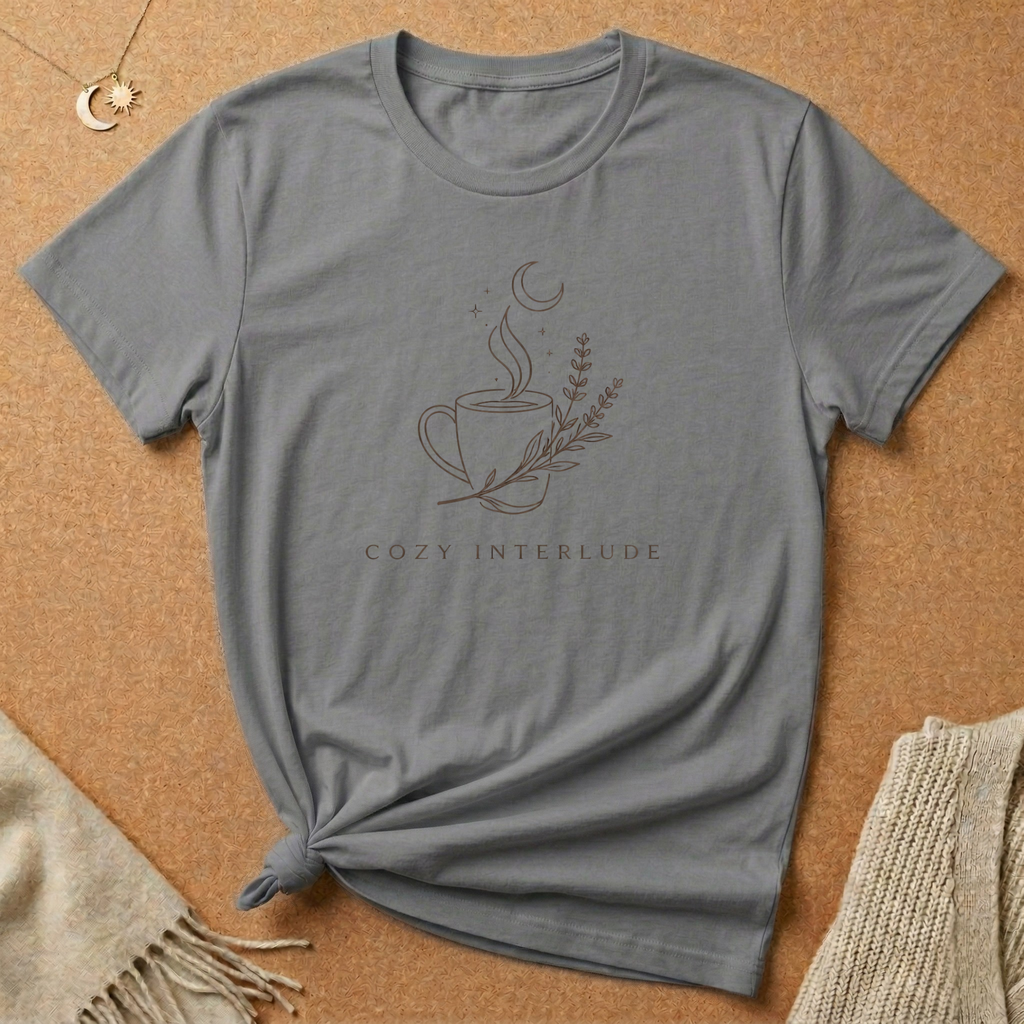 Cozy Interlude with moon and mug Tee