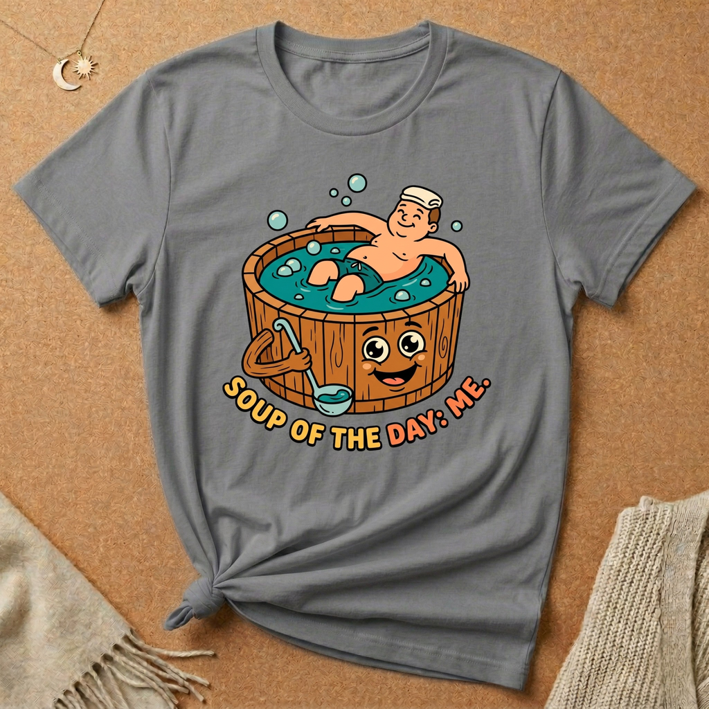 Soup of the Day: Me. Hot tub Tee