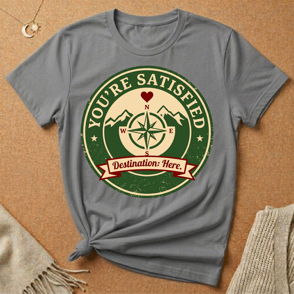 You're Satisfied Compass Enneagram Seven Core Want Tee