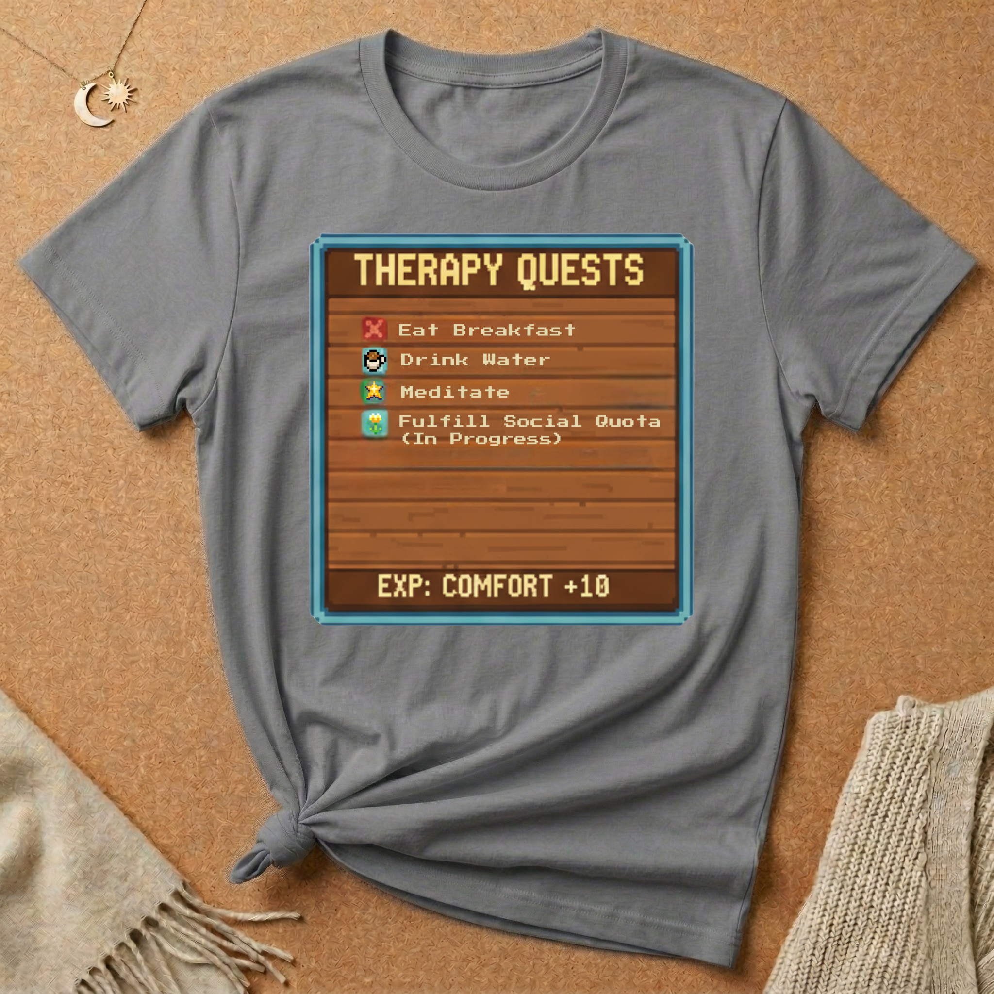 Old School Game Therapy Quests Tee