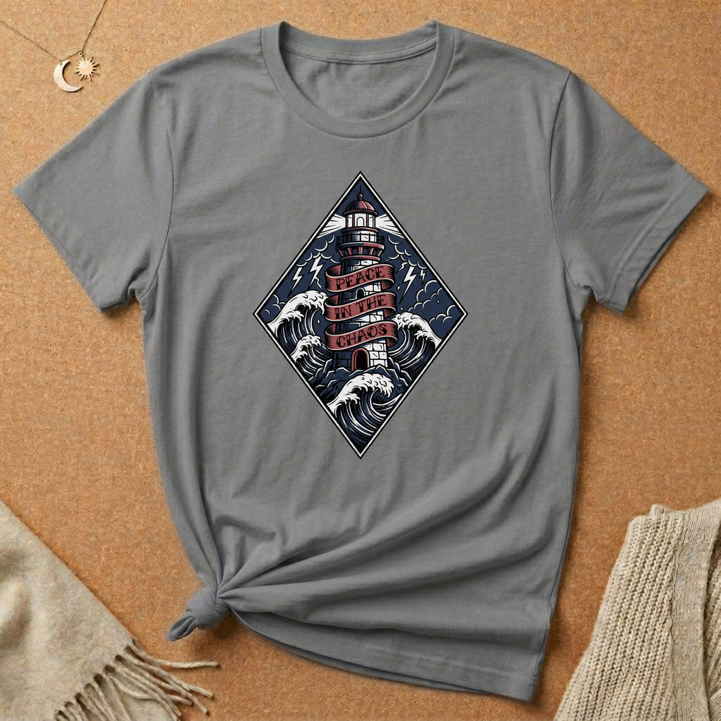 Lighthouse Peace in the Chaos Tee