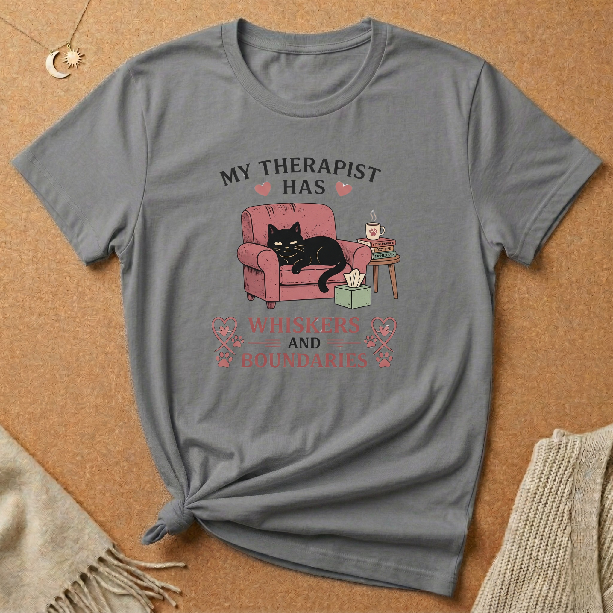 My Therapist Cat with Hearts Tee