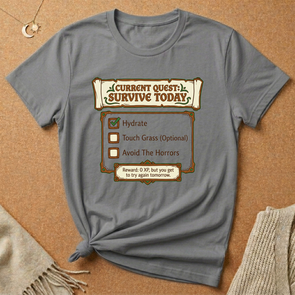 Current Quest: Survive Today RPG Tee