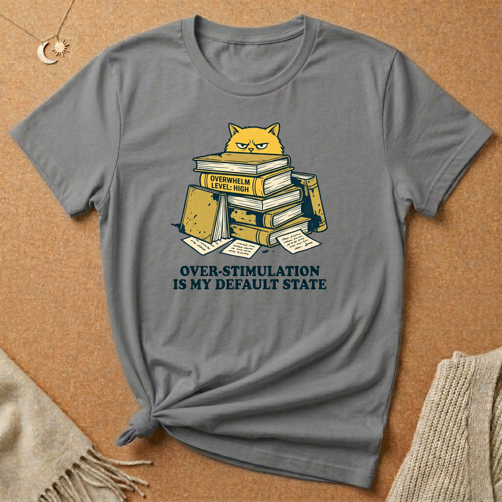 Overstimulated Cat Tee