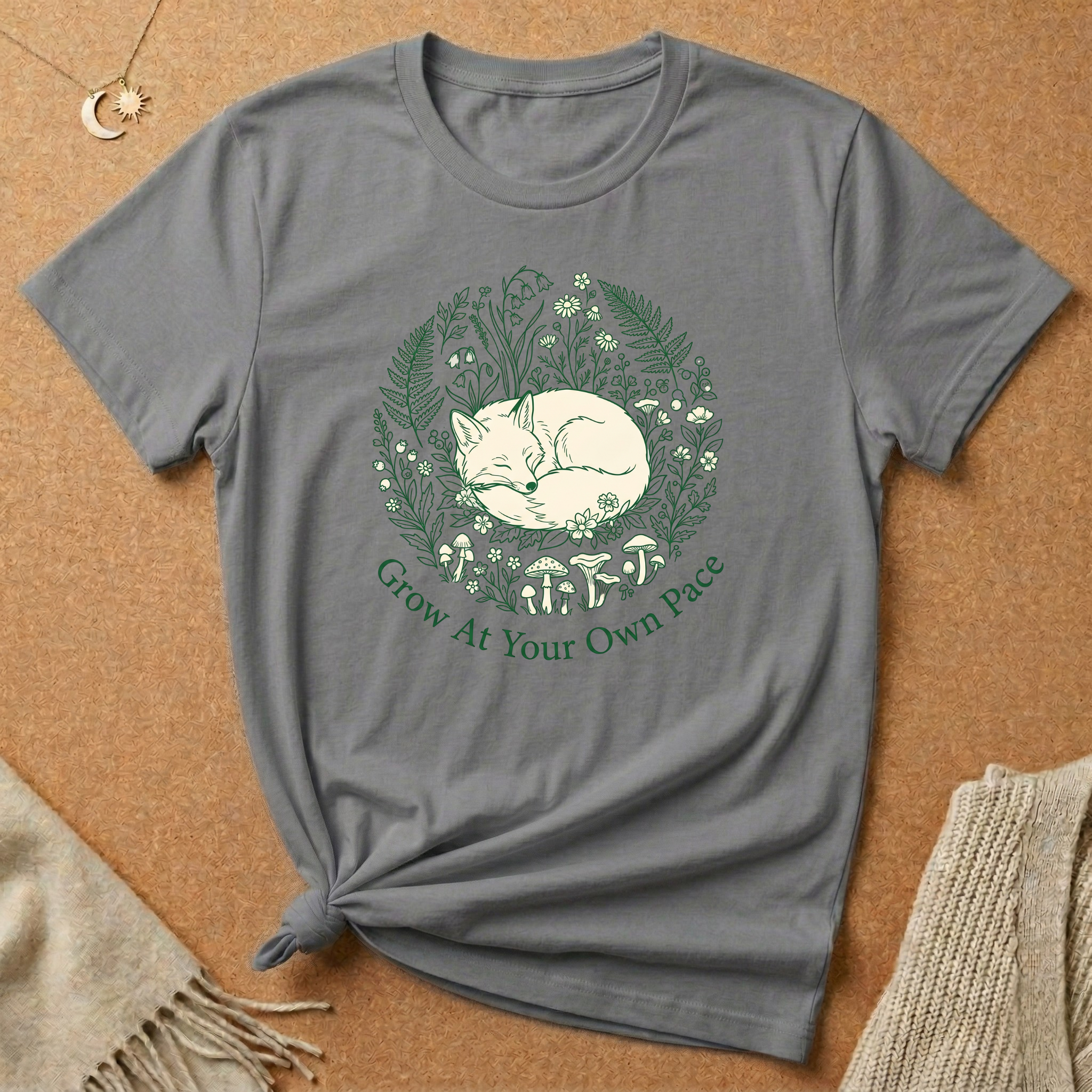 Grow at Your Own Pace Fox Tee