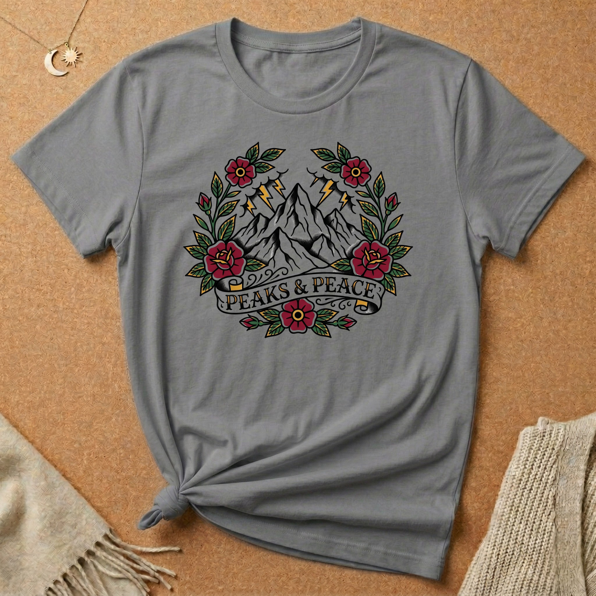 Peaks and Peace Tatoo Tee