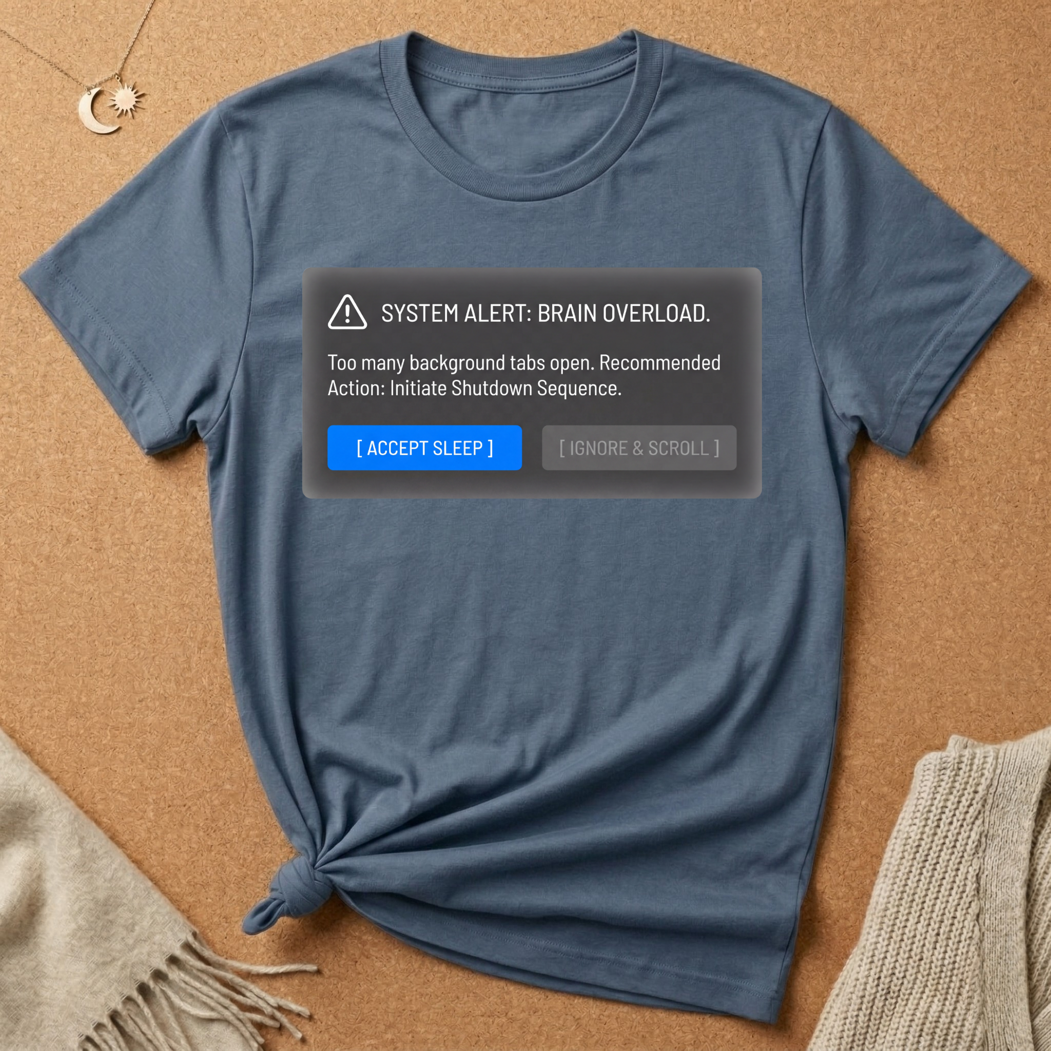 System Alert: Brain Overload [Accept Sleep] Tee (Copy)