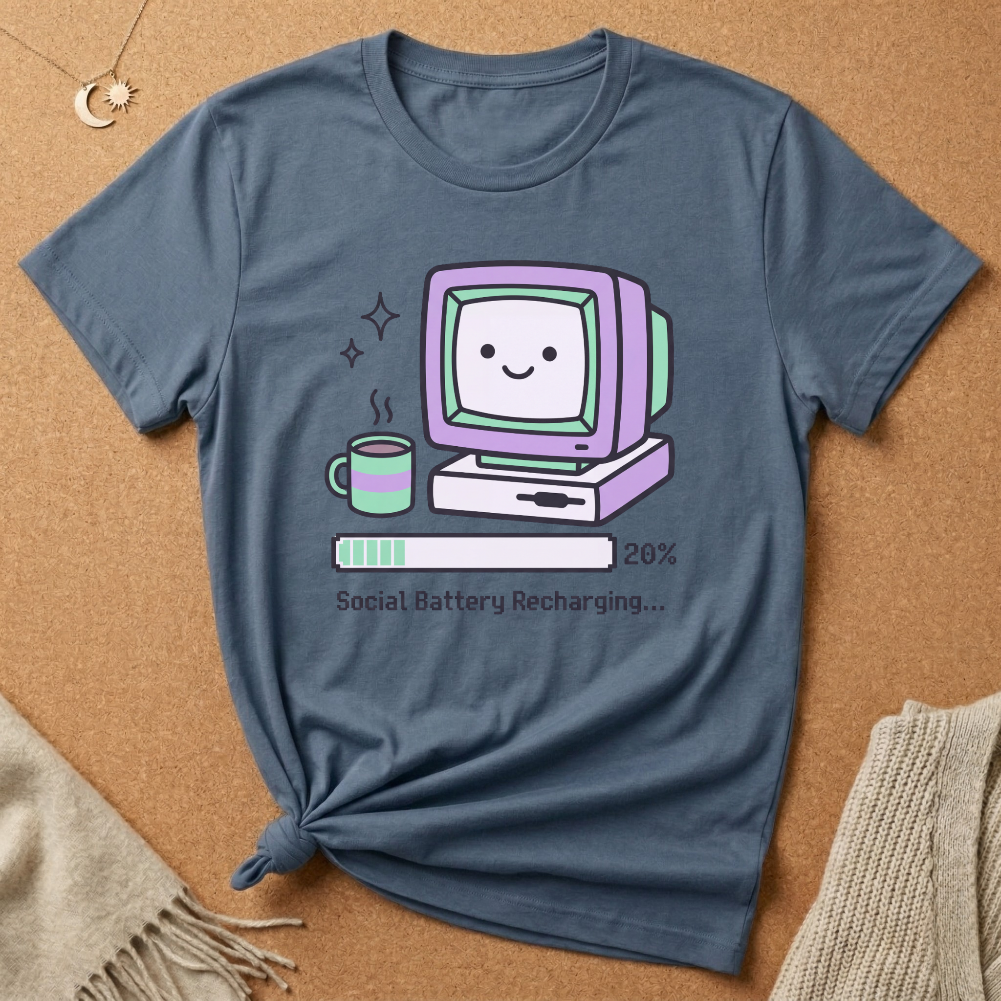 Social Battery Recharging Computer Tee