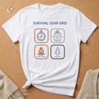 Survival Gear Grid (for the emotionally intelligent) Tee