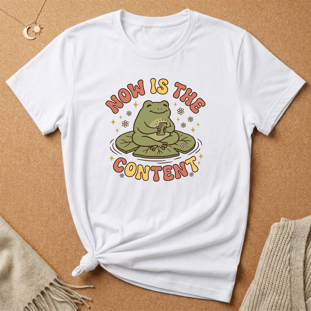 Now Is the Content Frog Tee