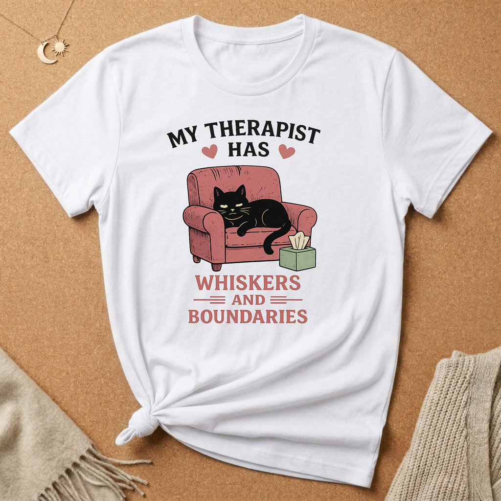 My Therapist Has Whiskers and Boundaries with Cat Tee