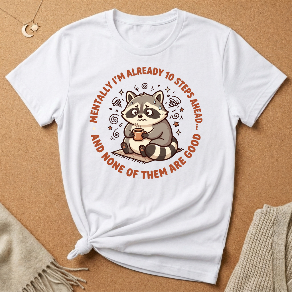 Already 10 Steps Ahead Racoon Tee
