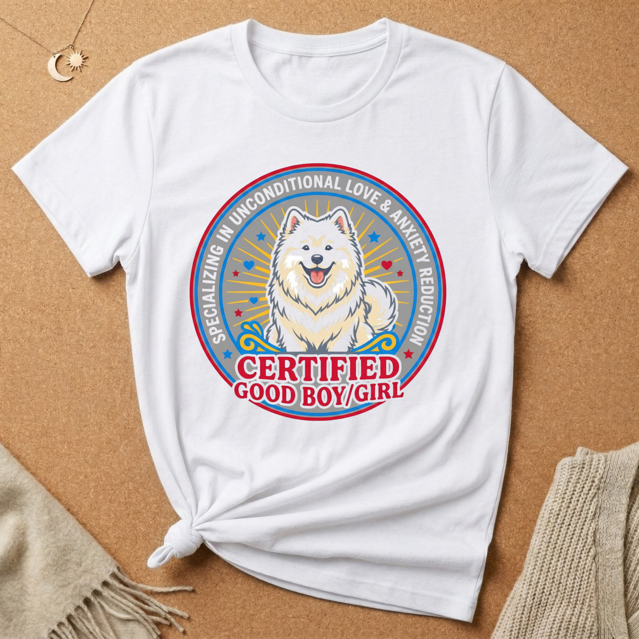 Certified Good Boy Girl Dog Badge Tee