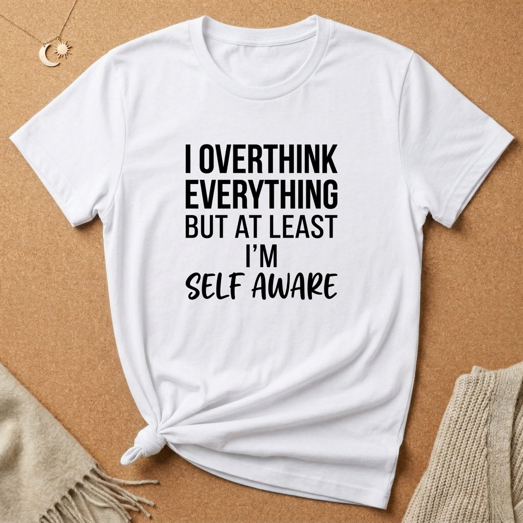 I Overthink Everything But at Least I'm Self Aware Tee