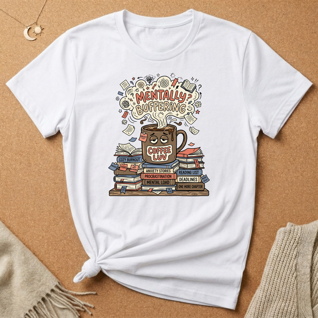 Mentally Buffering with Books Tee