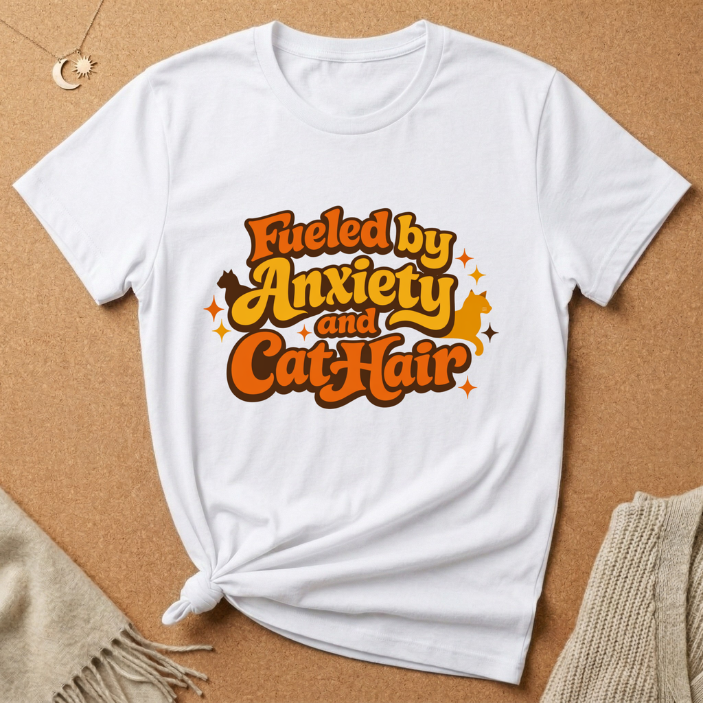 Fueled By Anxiety and Cat Hair Tee