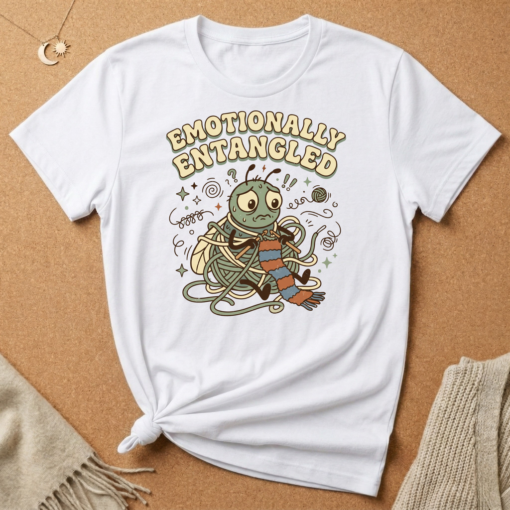 Emotionally Entagled Crochet Anxiety Fly Tee