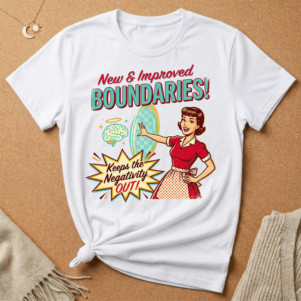 Boundaries Keep Negativity Out Vintage Ad Tee