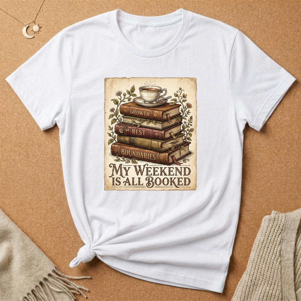 My Weekend is Booked with therapy books Tee