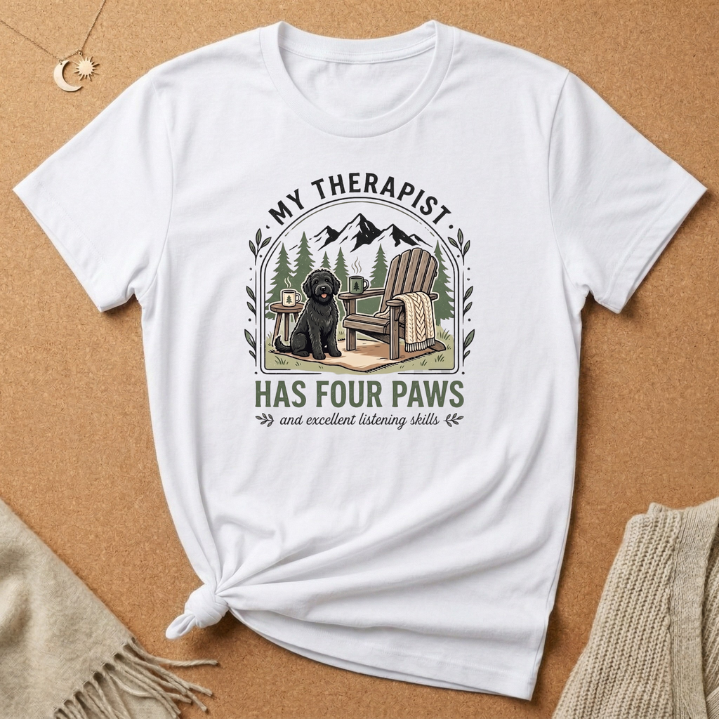 My Thearapist Has Four Paws Dog Tee