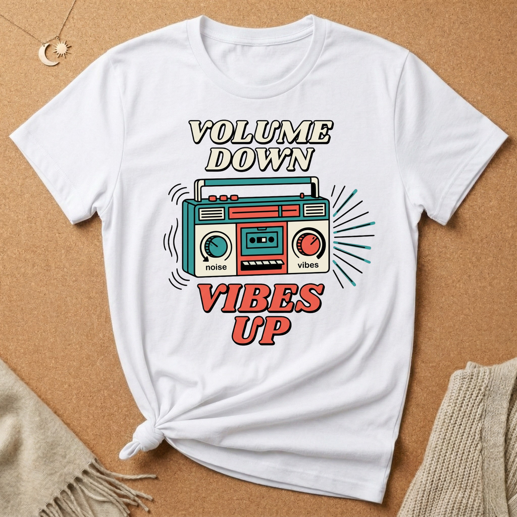 Volume Down, Vibes Up Tee