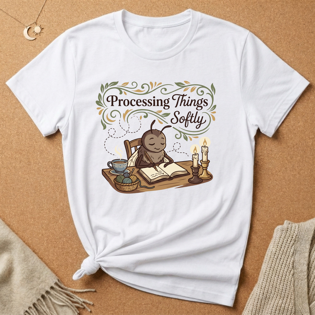 Calm Anxiety Fly Processing Things Softly Tee
