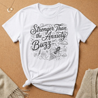 Stronger Than the Anxiety Buzz Notebook Doodle Tee
