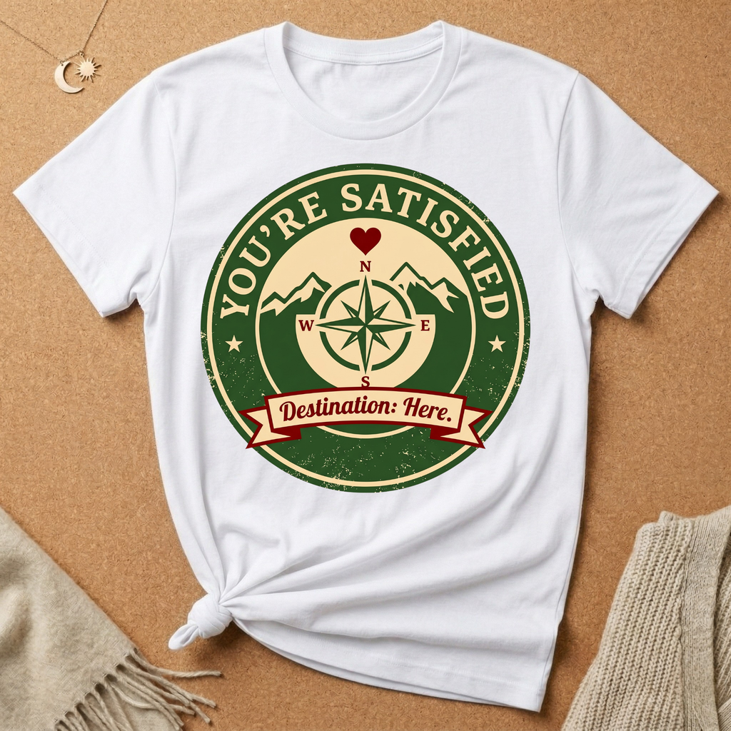 You're Satisfied Compass Enneagram Seven Core Want Tee