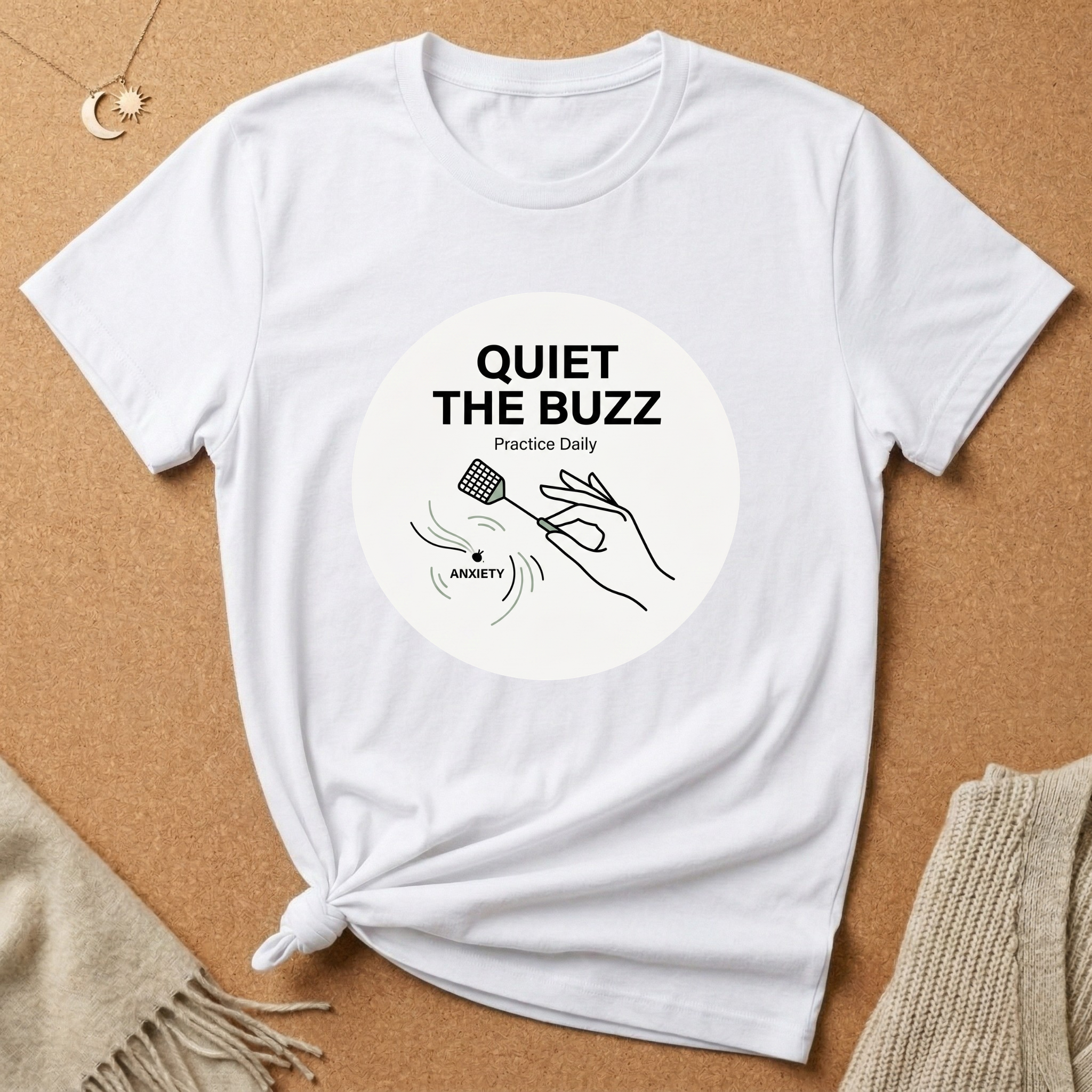 Quiet The Buzz Swatter and Anxiety Fly (Tiny) Tee