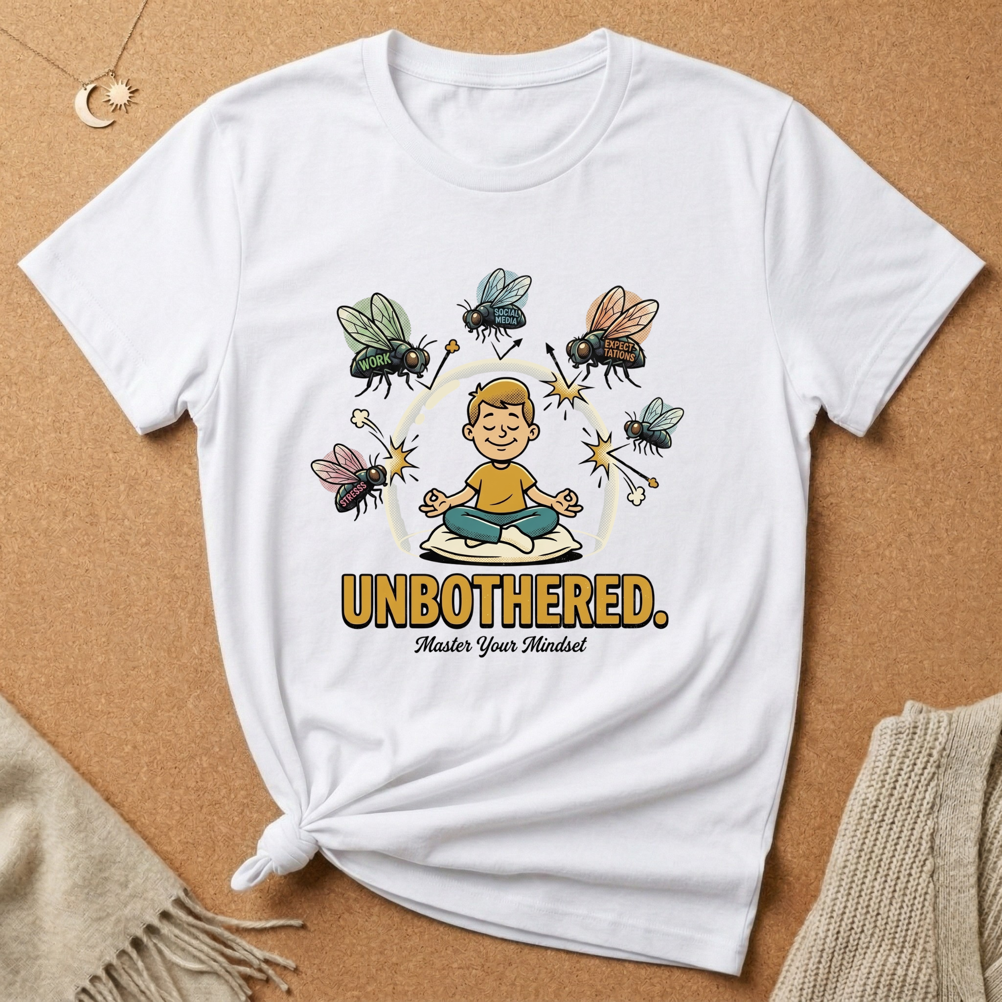Unbothered Boy with Annoying Flies Tee