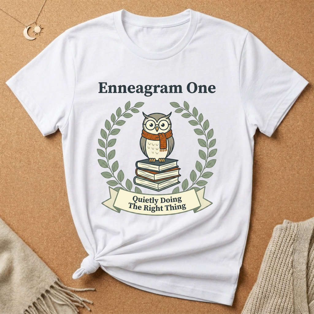 Enneagram Type 1: Quietly Doing The Right Thing Owl Tee