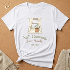 Still Growing, Just Slowly windowsill with plant Tee