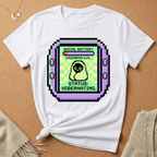 Pixel Pet Tee — "Social Battery: Status: Hibernating" Retro Virtual Pet Tee