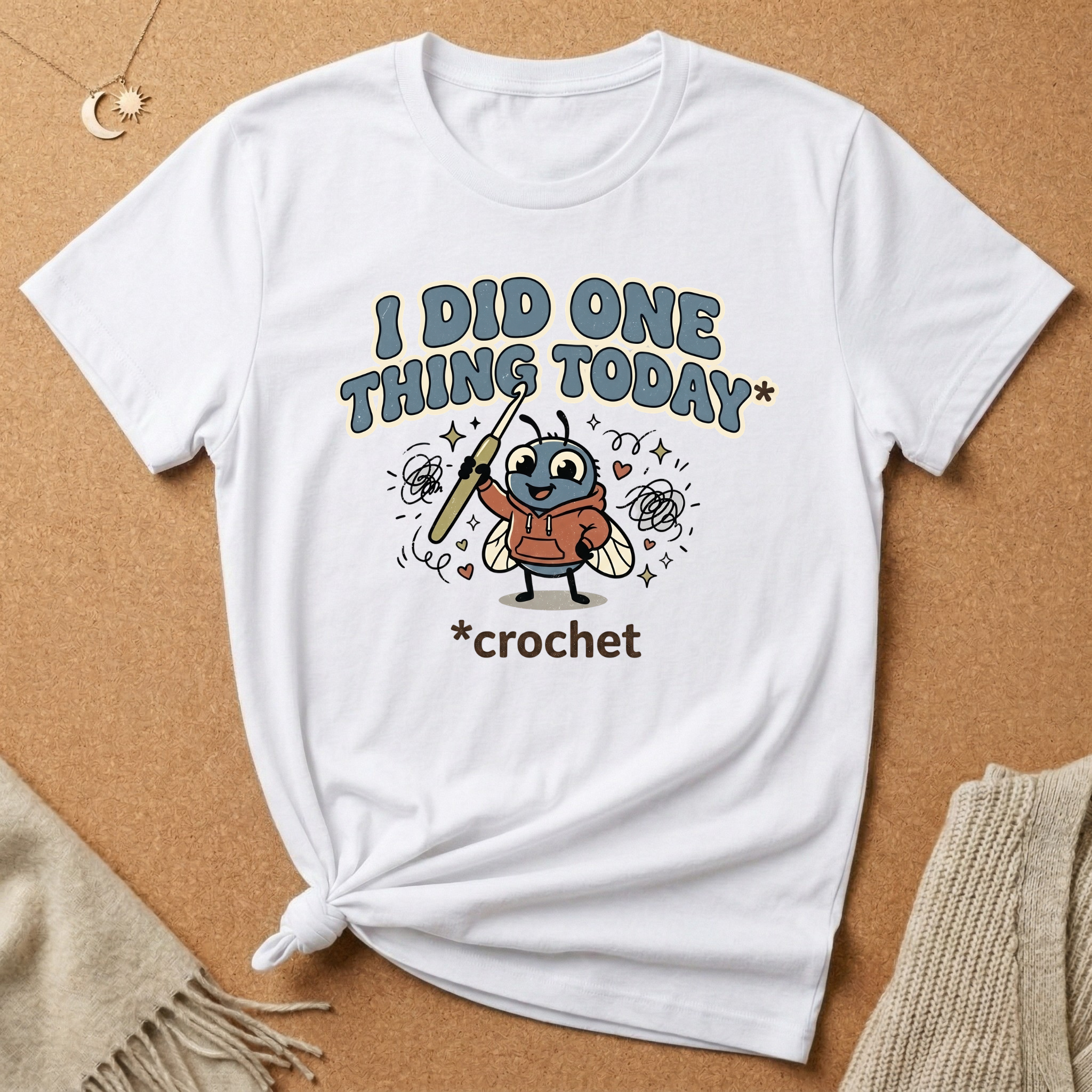 I Did One Thing Today Crochet Bug Tee